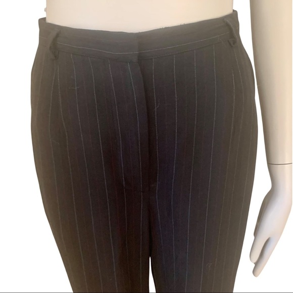 GIORGIO ARMANI Vintage Wool Crepe Blue Pinstripe Dress Pants - Picture 10 of 16